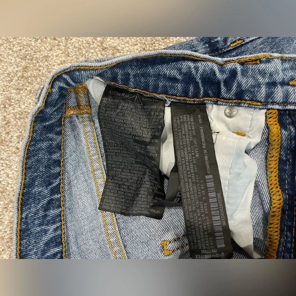 Zara Women's Straight Leg Blue Jeans - Picture 5 of 9